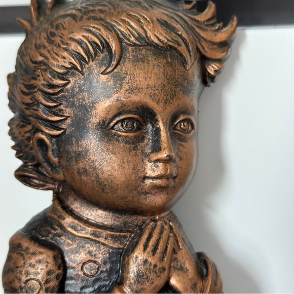 Vintage Praying boy and girl wall plaques by Syroco Coppercraft Guild - Picture 8 of 8